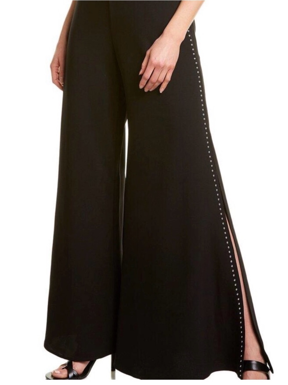 Revolve Likely Rylan Crepe Stud Super Wide Leg Slit Pants Size 0